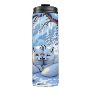 Bouteilles Isothermes Renards d'hiver lors d'une journée hivernale ennei