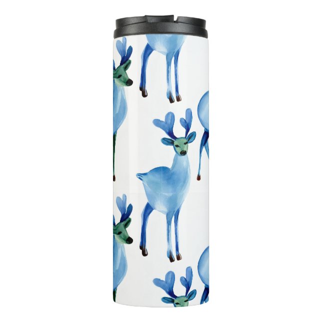 Bouteilles Isothermes Renne de Noël Bleu (Dos)