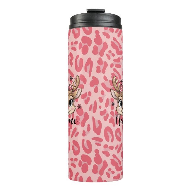 Bouteilles Isothermes Renne rose personnalisé (Devant)