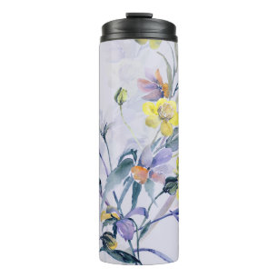Bouteilles Isothermes Ressort fleur sauvage, motif naturel sans soudure.