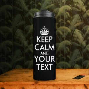 Bouteilles Isothermes Restez calme et continuez - Créez votre propre