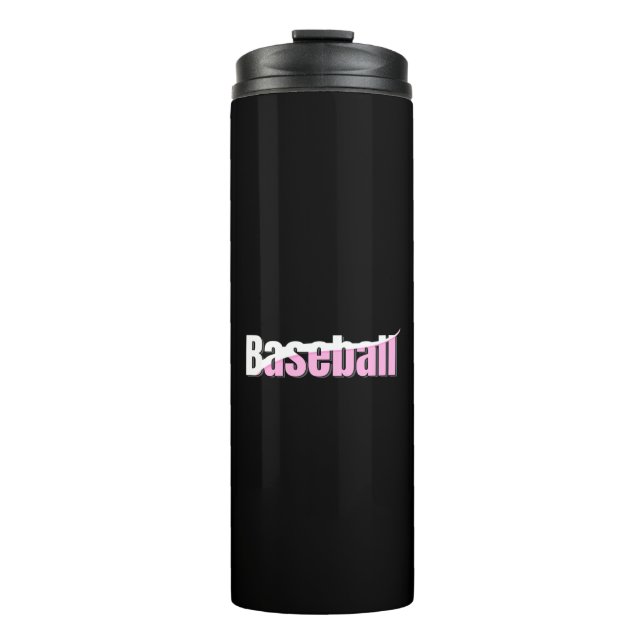 Bouteilles Isothermes Résumé de Baseball Swish - Art de mots girly (Devant)