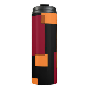 Bouteilles Isothermes Résumé géométrique Rouge Orange Brown Noir