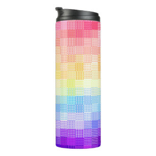 Bouteilles Isothermes Rétro Bohème Funky Excentrique Xénogenre Carreaux