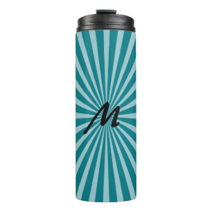 Bouteilles Isothermes Retro Rays blanc transparent + votre idée