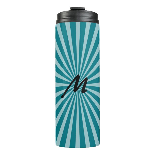 Bouteilles Isothermes Retro Rays blanc transparent + votre idée (Devant)