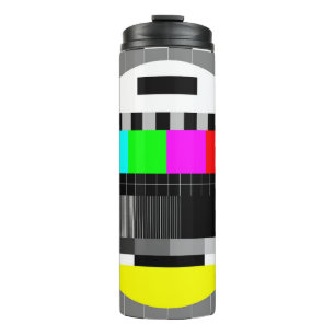 Bouteilles Isothermes Retro TV pas d'illustration de signal.