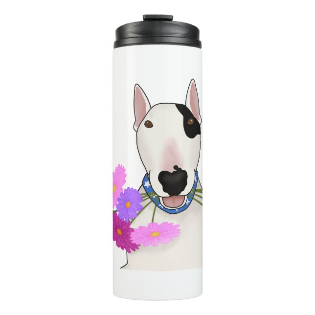 Bouteilles Isothermes Rex La TV Terrier Rex avec Fleurs Tumbler (Devant)