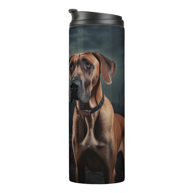 Bouteilles Isothermes Rhodesian Ridgeback Halloween effrayant (Tourné sur la droite)