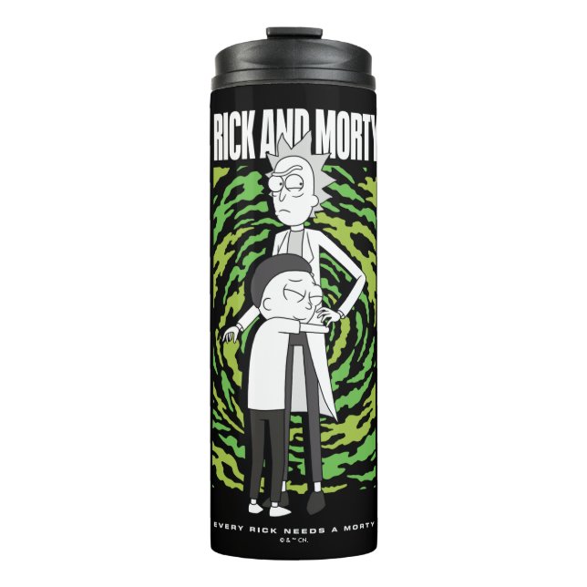 Bouteilles Isothermes RICK ET MORTY™ | Morty Hugging Rick (Devant)