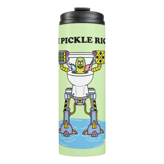 Bouteilles Isothermes RICK ET MORTY™| Pickle Rick Toilet Mech (Devant)