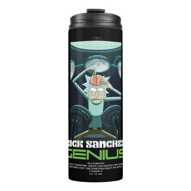 Bouteilles Isothermes Rick Sanchez Genius Citation Graphique (Devant)