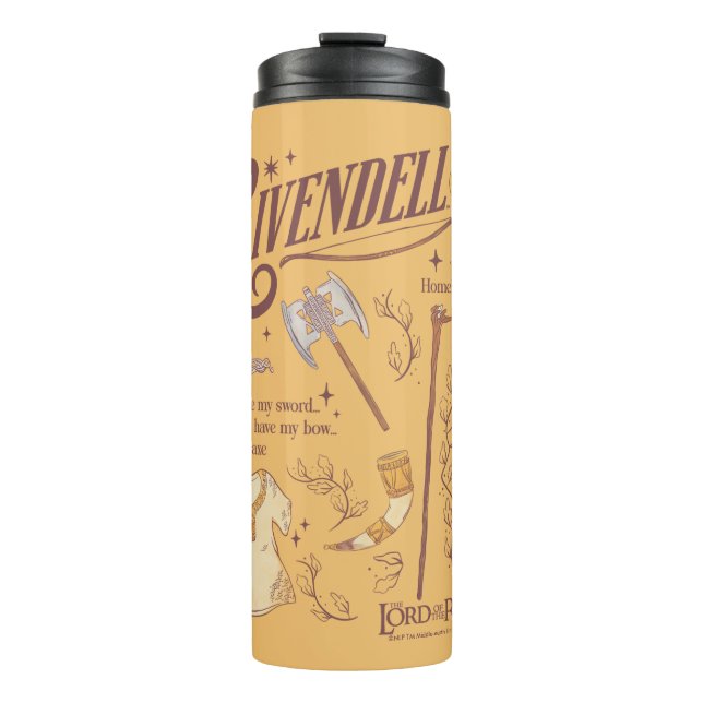 Bouteilles Isothermes RIVENDELL™ Collage graphique aquarelle (Devant)