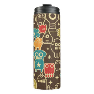 Bouteilles Isothermes Robot et monstres motif moderne sans faille en arr