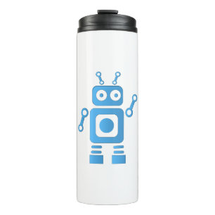 Bouteilles Isothermes Robot rétro bleu