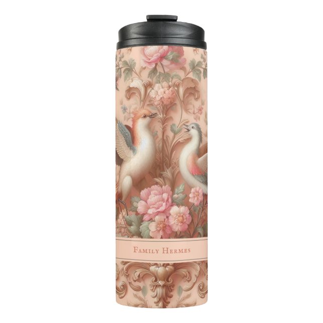Bouteilles Isothermes Rococo rose Baroque Fleur Morris (Devant)