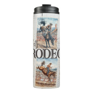 Bouteilles Isothermes Rodeo Cowboy Occidental Cheval Se Cabrant