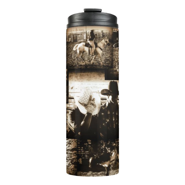 Bouteilles Isothermes Rodeo Cowboy Rustic Country Western Thème (Devant)