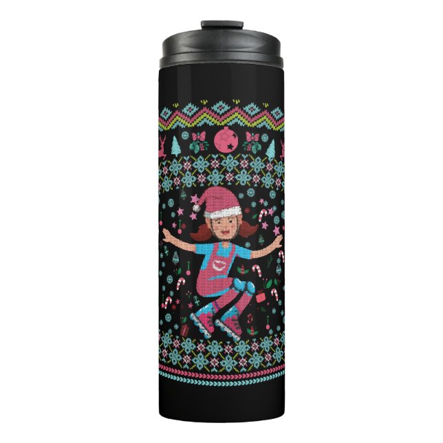 Bouteilles Isothermes Roller Skate Fille de Noël (Devant)