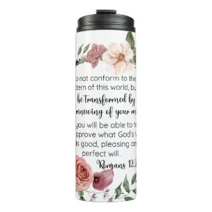 Bouteilles Isothermes Romains 12:2 Ne pas se conformer au motif Floral