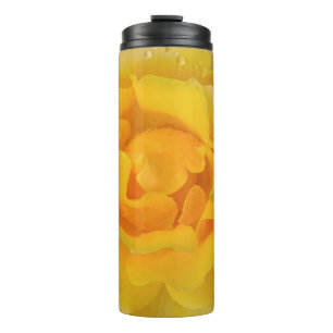 Bouteilles Isothermes Romantique Rose Jaune gouttes d'eau