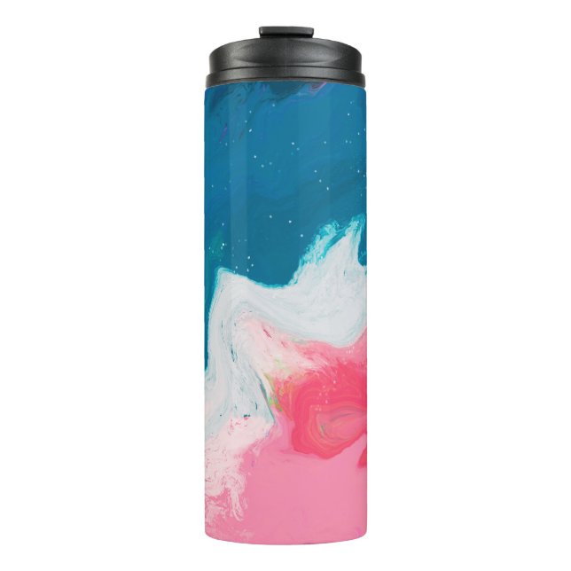 Bouteilles Isothermes rose Abstrait, turquoise : arrière - plan de peint (Devant)