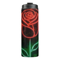 Rose de lierre lumineuse au néon rouge doux