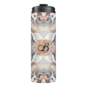 Bouteilles Isothermes Rose Gold Argent & Marbre Blanc Féminin 