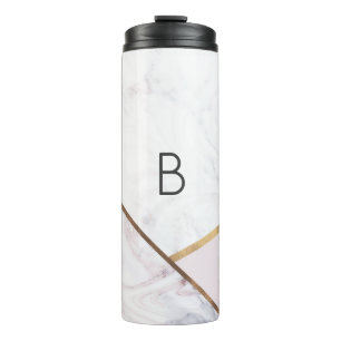 Bouteilles Isothermes Rose Gold Marble Swirl & Blush Pink Bronze Glam