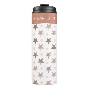 Bouteilles Isothermes Rose Gold Stars Custom Thermal Tumbler