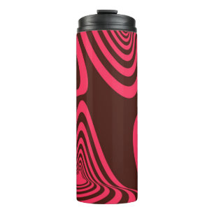 Bouteilles Isothermes Rose, optique, tendance, forme géométrique abstrai