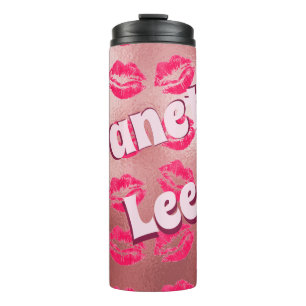 Bouteilles Isothermes Rose Personnalisé Couleur Avec Lèvres