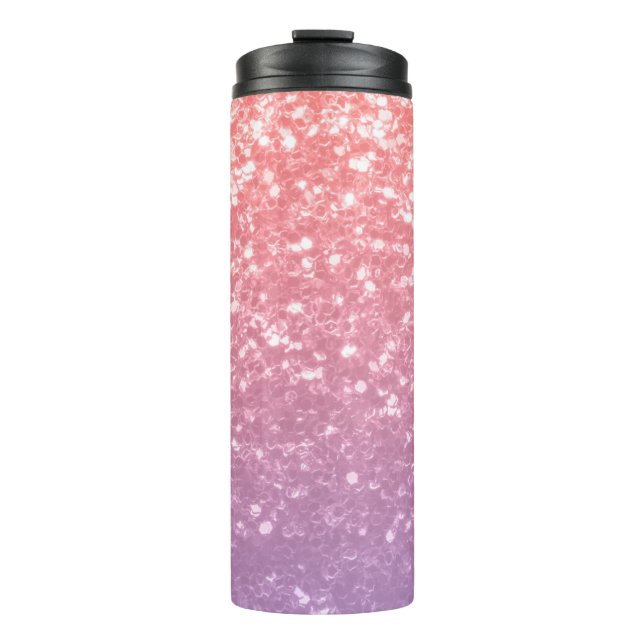 Bouteilles Isothermes Rose rose violet lavande faux pétille parties scin (Devant)