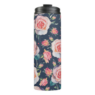 Bouteilles Isothermes Roses et Rosebuds : Floral Seamless.
