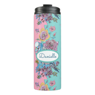 Bouteilles Isothermes Roses floraux roses Budgie Bird Femmes Aqua rose