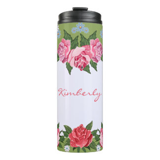 Bouteilles Isothermes Roses Roses Roses Personnalisées Paruline thermiqu