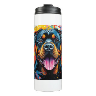 Bouteilles Isothermes Rottweiler coloré Pop Art � Style de trempage vibr