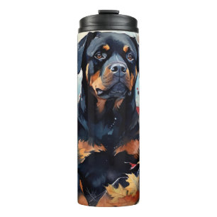 Bouteilles Isothermes Rottweiler Halloween avec citrouilles effrayant