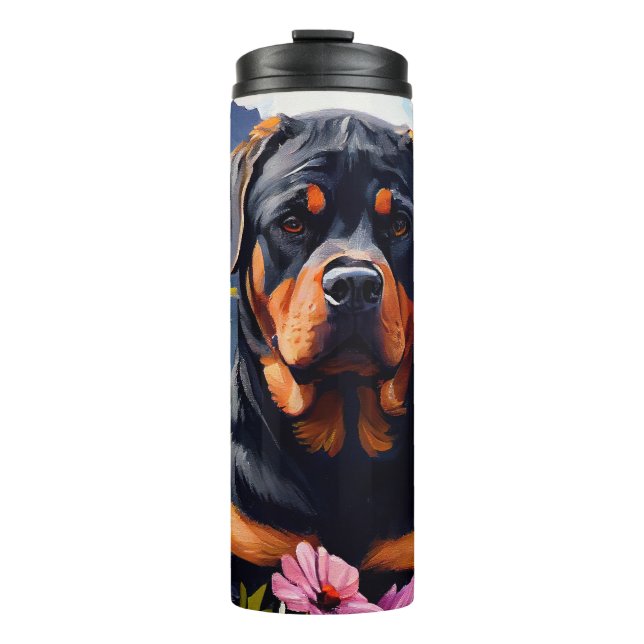 Bouteilles Isothermes Rottweiler sur une pédale : une aventure Pittoresq (Devant)
