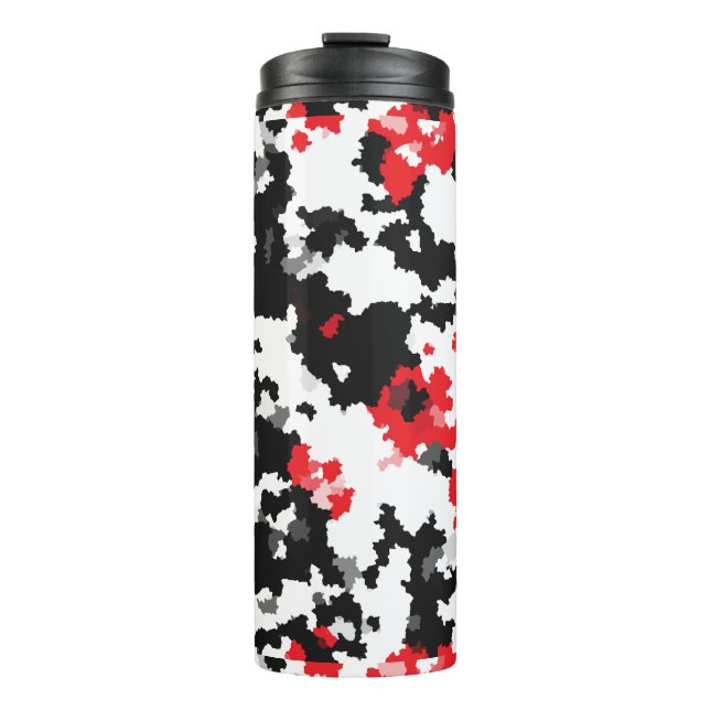 Bouteilles Isothermes Rouge noir blanc irrégulier Design abstrait (Devant)