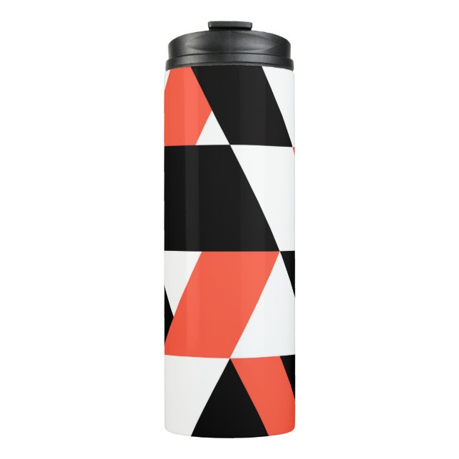 Bouteilles Isothermes Rouge-noir, moderne, tendance, conception géométri (Devant)