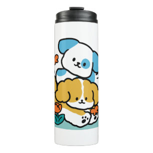 Bouteilles Isothermes Rouler En Mai Comme De Joyeux Pups - Mignonne Chie
