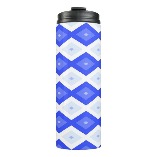 Bouteilles Isothermes Royal blue diamond pattern (Devant)