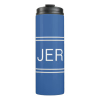 Royal Blue Personnalisé Monogramme Initiales Boire