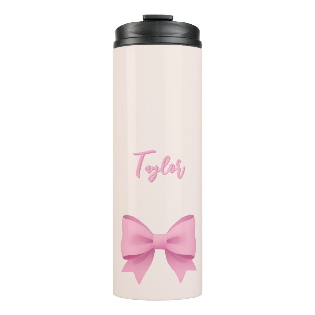 Bouteilles Isothermes Ruban rose personnalisé  (Devant)
