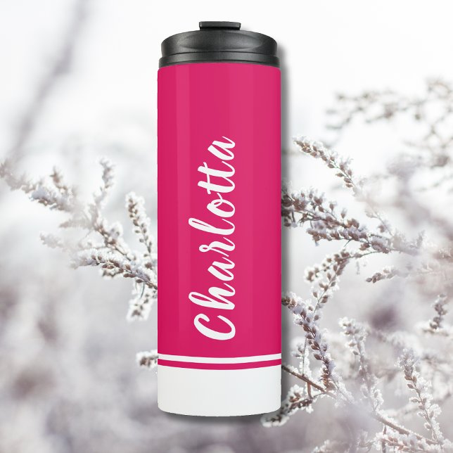 Bouteilles Isothermes Ruby White | Élégant | Minimal | CUSTOMISÉ (Créateur téléchargé)