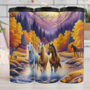 Bouteilles Isothermes Ruissellement majestueux des chevaux de Golden Val