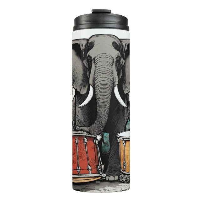 Bouteilles Isothermes Rythme du chaos : L'éléphant batteur (Devant)