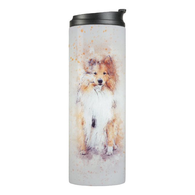 Bouteilles Isothermes Sable Rough Collie Puppy (Tourné sur la gauche)