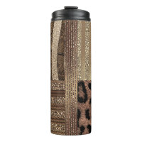 Safari Chic Jungle Félin Doré Moderne Étincelle